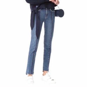 Paige distressed raw hem Julia normcore cotton bohemian denim  blue jean size 28